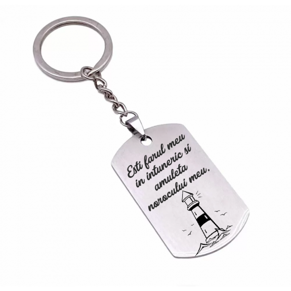Breloc personalizat pentru iubit/iubita din inox Breloc personalizat pentru iubit/iubita din inox